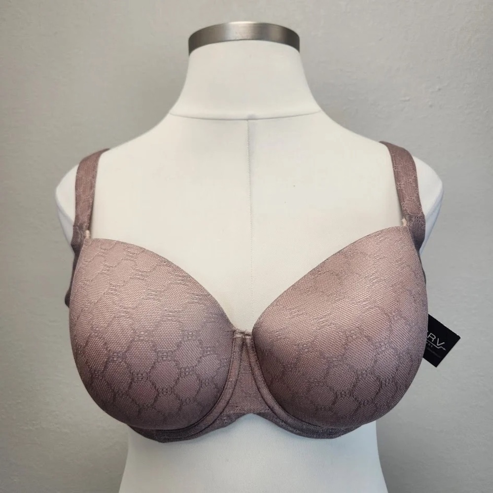 Soma Dusty Pink Geometric Lace Bra - Size 42 DD